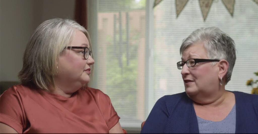 Charter Senior Living of Bowie Video Thumbnail Senior Living Resident and Daughter looking at each other